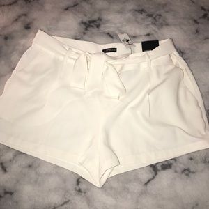 Express tie waist “paper bag” shorts